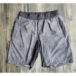 Lululemon T.H.E. Linerless Shorts Men M Medium Gray 9" Inseam Athletic Sweatwick